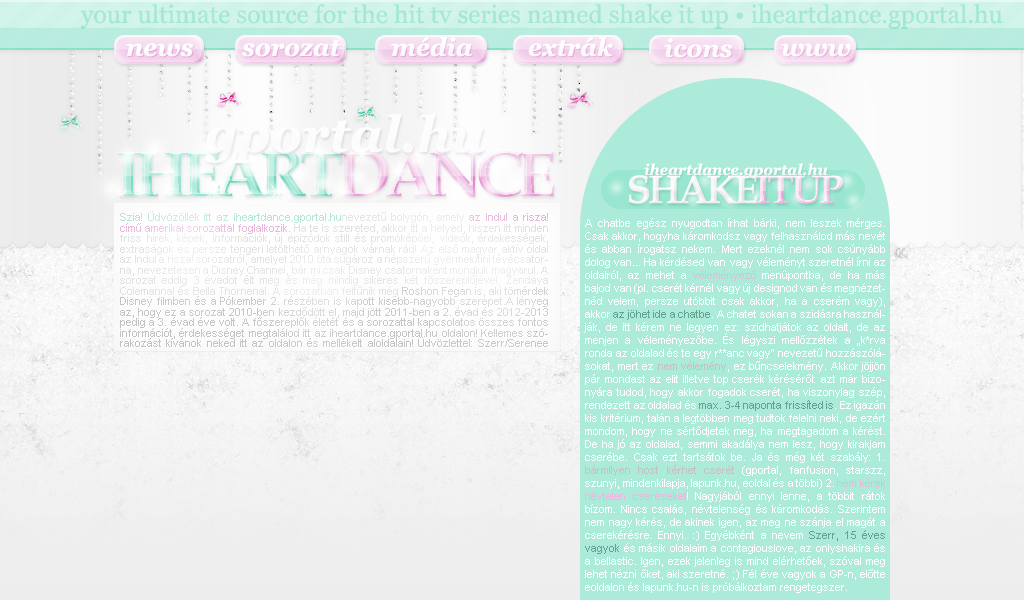 IHEARTDANCE; ultimate 24/7 shake it up source on gportal • let's dance.